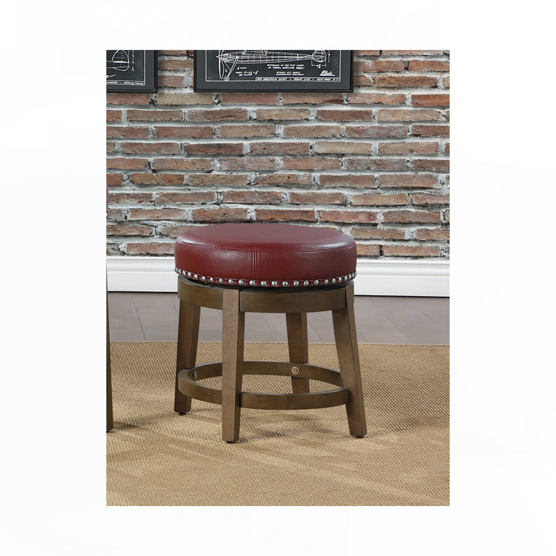 Ensemble de tabourets ronds et pivotants, Petit tabouret (siège d'une hauteur de 19,5 po), Rouge