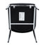 8 chaises de salle à manger en polyuréthane noir - soutien du dos prolongé, toucher lisse, ameublement 8 pièces facile à nettoyer, ajoute du style