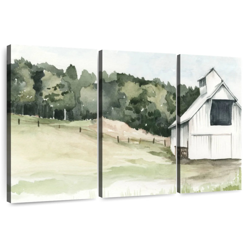 Lilie aquarelle grange III, H 36 po x l 57 po