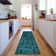 Premium Machine Washable Cerrito AMF564 Teal Rug