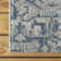 Truman Bohemian Medallion Textured Weave Navy/Gray Indoor/Outdoor Rug