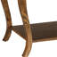 Table d'appoint en noyer - 2 tablettes et pieds carrés en noyer
