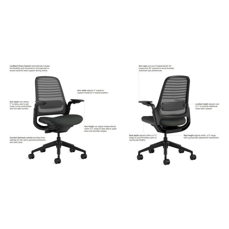 Steelcase Series 1 with CarbonNeutral Product Certification, Gray, Blue, Carpet