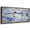 «Long Barracuda Fish on Wooded Weathered Coastal Nautical Wall Decor Extra Large», reproduction d'art sur toile