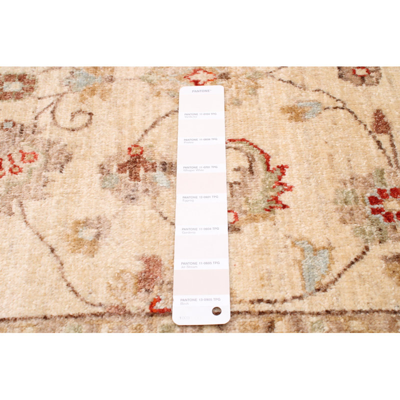 Tapis de couloir unique en laine noué à la main nouvel âge de 2 pi 8 po x 9 pi 6 po Willmot