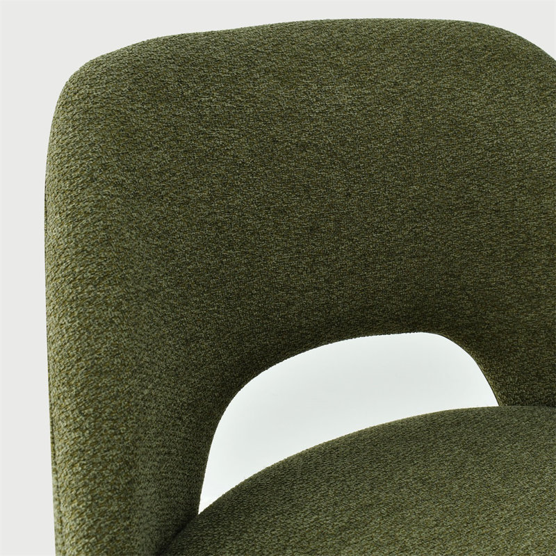 Tabouret de comptoir rembourré H 26 po Berneta, Vert, 3