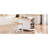 53" Kitchen Island With 2 Stools, Power Supply Insertion, 5 Mobile Shelving Unit, Internal Storage Rack, Drop Leaf, 3 Drawers For Luxury & Dining, White 53Inch Bar Electrical Outlet Interface,-1436447721
