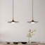 Luminaire suspendu moderne en bois imprimé Mid-Century