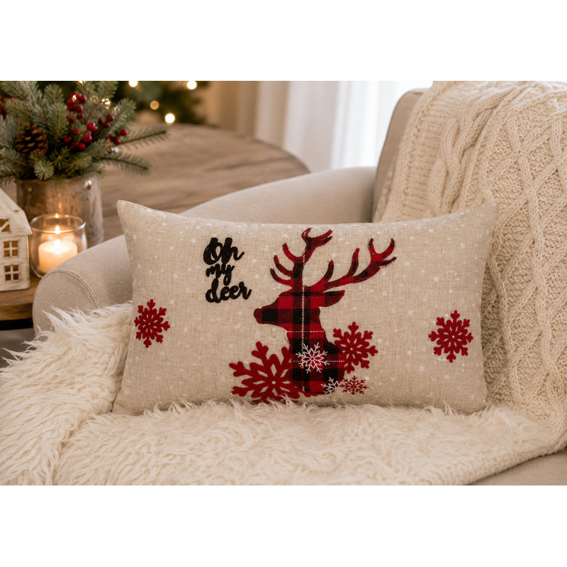  Coussin de Noël Oh My Deer