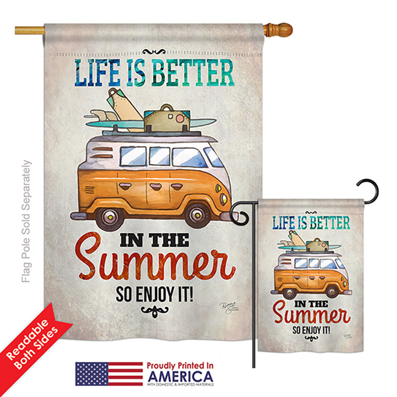 Double Sided 40'' H x 28'' W Polyester Flag Set