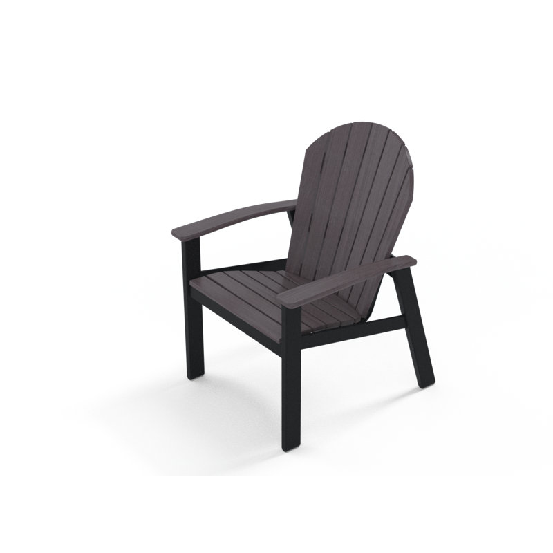 Augusto Outdoor Adirondack Chair, Boardwalk, Black