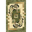 Tapis vert à motif abstrait contemporain et moderne épais avec effet 3D Little Sodbury