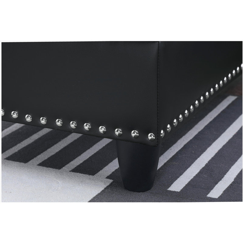 Canapé modulaire en similicuir avec repose-pieds Irine