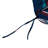 72" x 21" Rivera Navy Nautical Outdoor Chaise Lounge Cushion with Ties and Loop