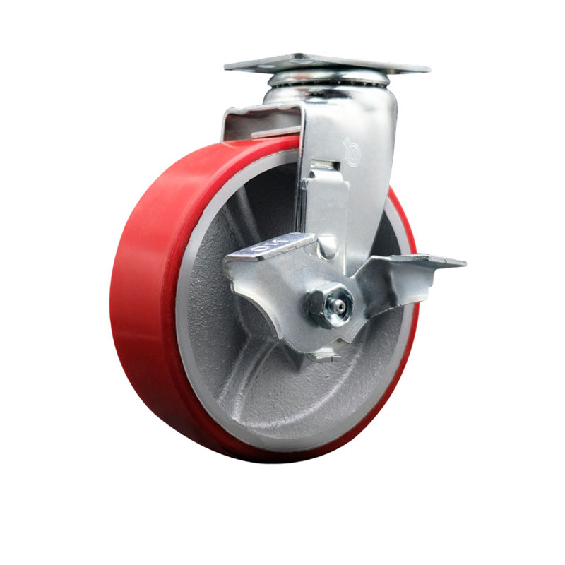 Poly sur roulettes en fonte, Rouge