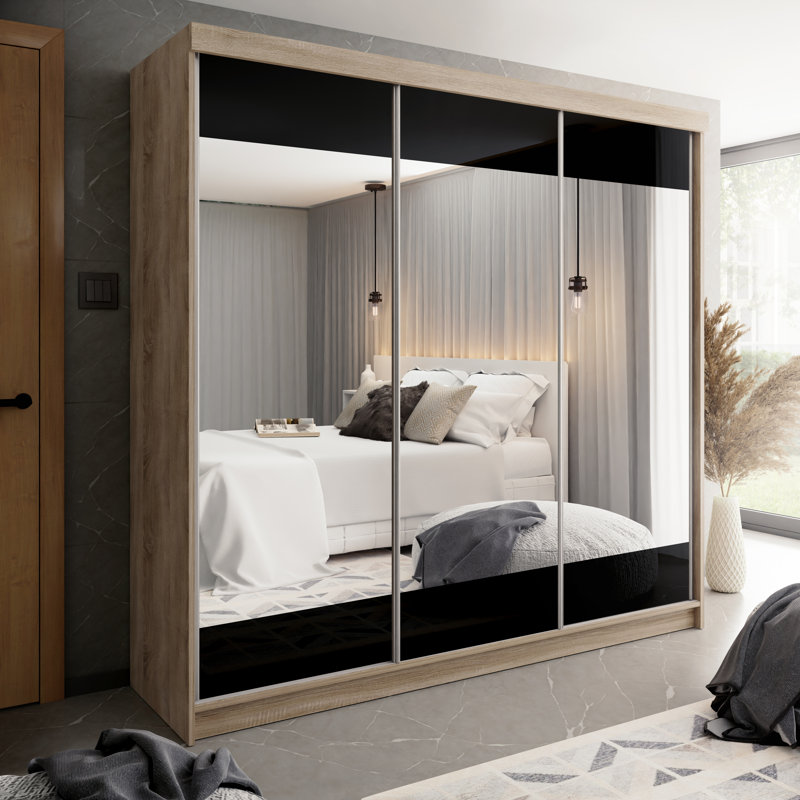 Alyster Laminate Wardrobe, Brown/Black