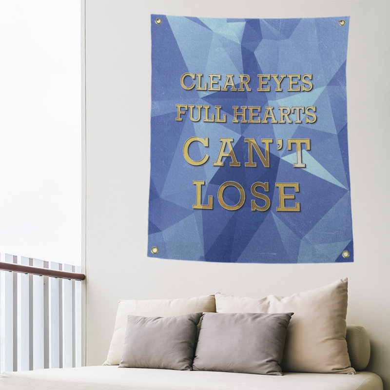 Tapisserie de citation sports en polyester, H 80 po x l 59 po