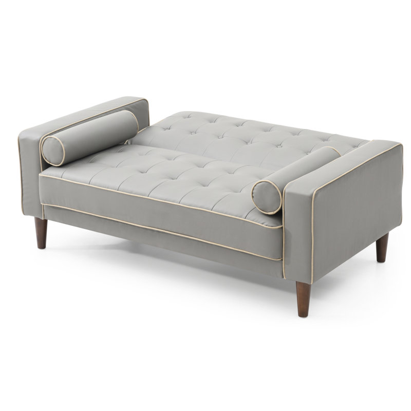 Causeuse contemporaine grise pour deux