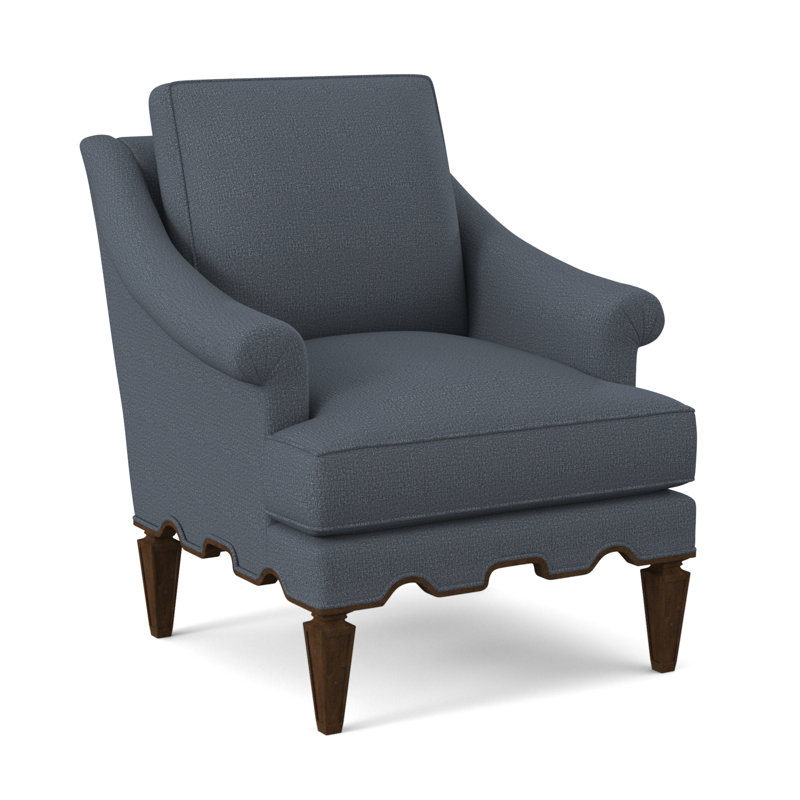 Palm Armchair, American Walnut, Margaret Ebony Polyester Blend