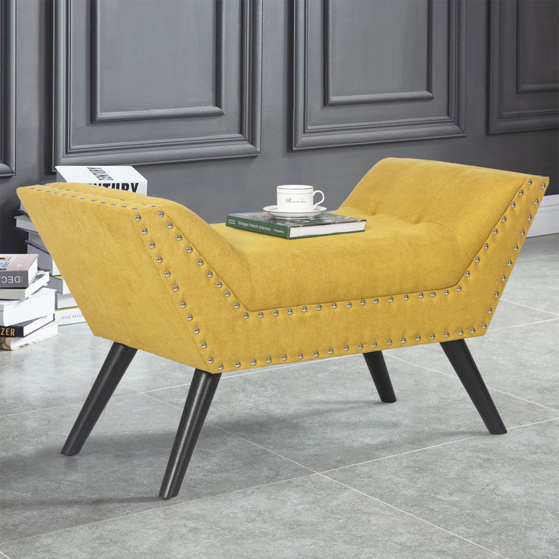 Banc rembourré Harfateh, Jaune