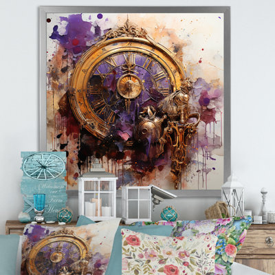 Mauve et jaune, collage intemporel II - Classics, art mural