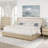 Beige Oak Queen Wingback Bed-977174996