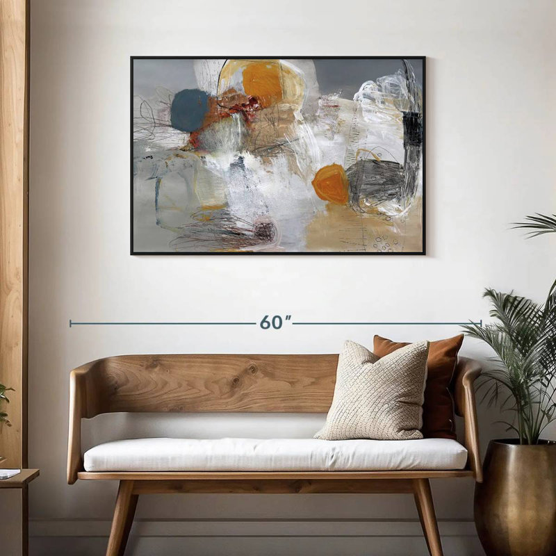 Décollage, Cadre flottant noir, 43 po x 29 po