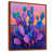 Toile avec cadre flottant brun