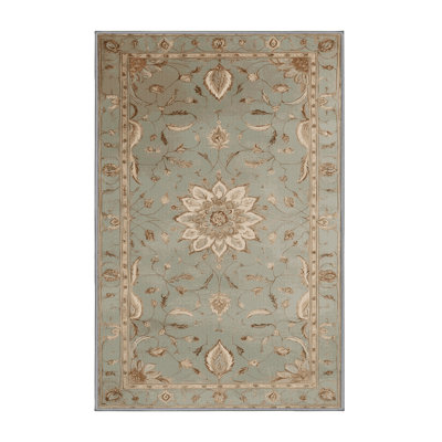 Tapis gris Tabriz lavable à la machine