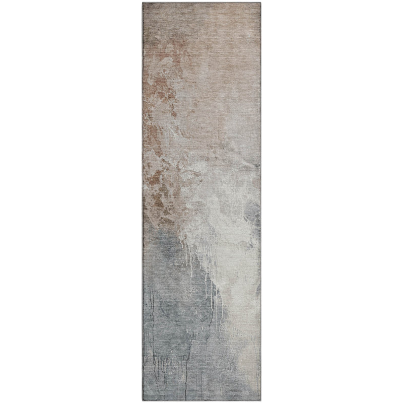 Premium Machine Washable Stallings AMF1842 Abstract Rug, Runner 2'3" x 7'6"
