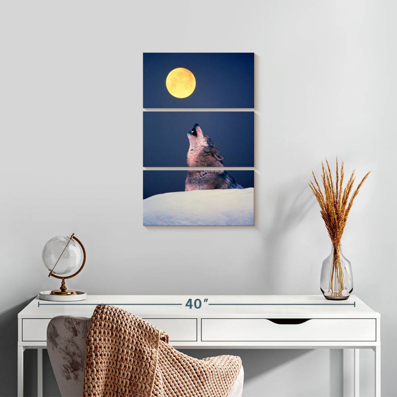 Brampt Wolf Calling The Pack, 32" H x 20" W