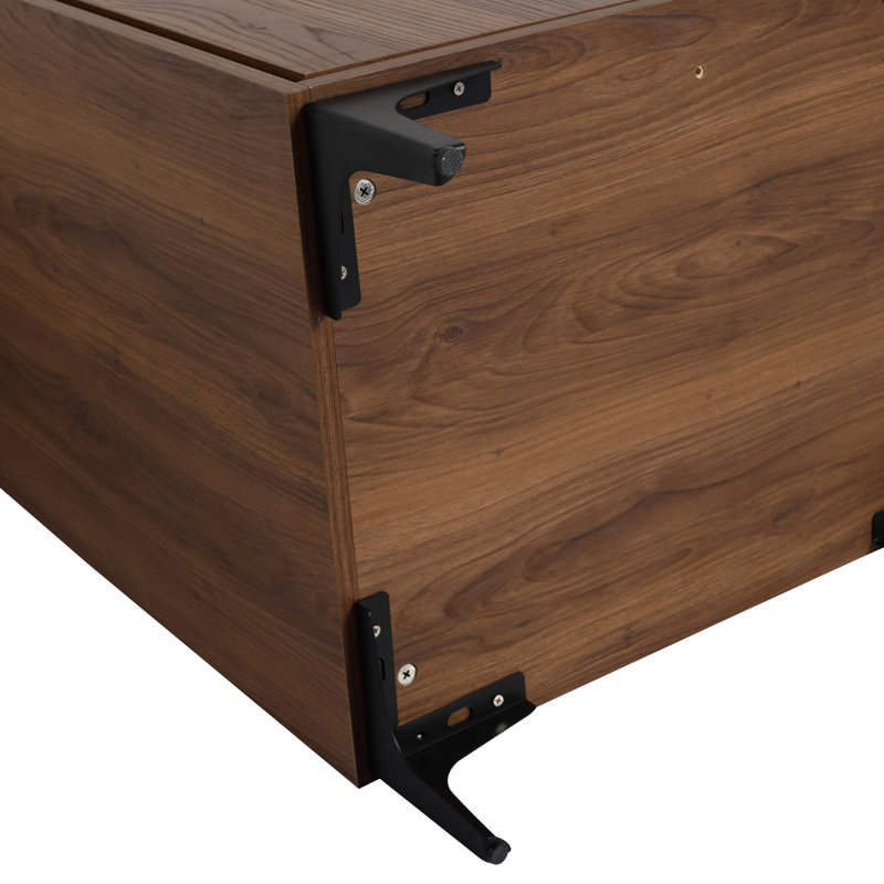 Armoire de salle de bain moderne 24 po, sans lavabo supérieur, meuble-lavabo simple avec 2 portes, bois d'ingénierie, installation facile et choix de service sans portes de rangement. -, à préserver. American Design,