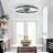  Crystal Flush Mount Ceiling Fan With Light And Remote, Black Ceiling Fan For Bedroom, Living Room-1442094223