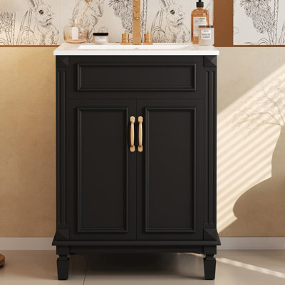 24'' Freestanding Bathroom Vanity With Ceramic Sink