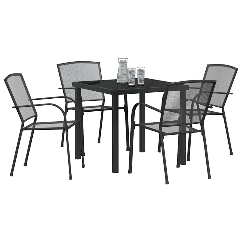 5 - Piece 4 - Person Outdoor Table Set, 73cm H x 80cm W x 80cm D