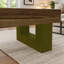 Table basse de 42 po de style ferme rustique en MDF brun avec base robuste pour le salon