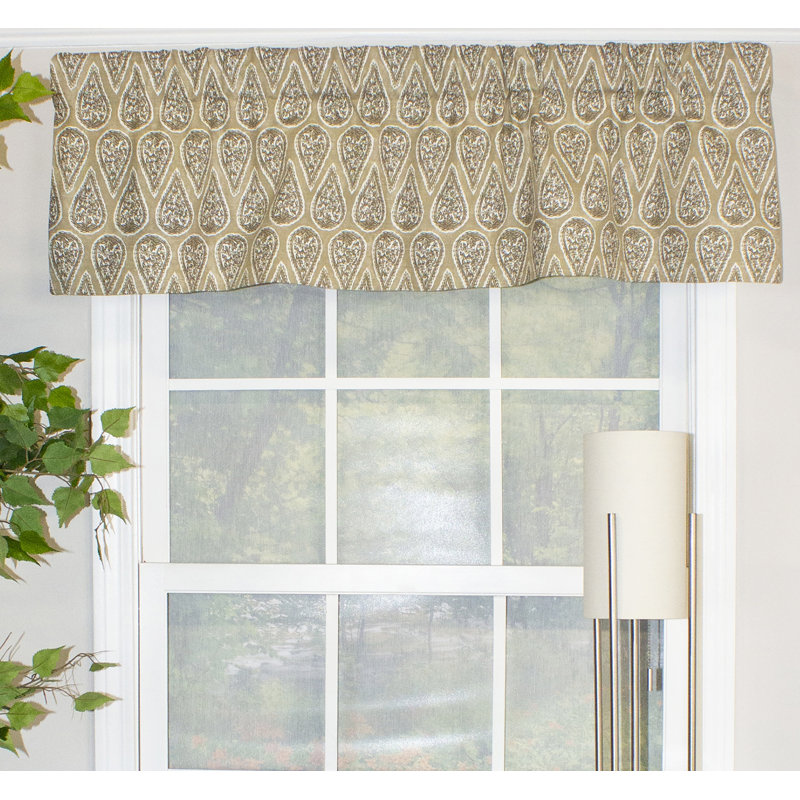 Cantonnière sur mesure en mélange de coton 50 po Furst, Kaki