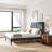 Double Backrest Platform Bed Frame With 51.2" Upholstered Headboard And Wooden Slats-134023737-134023735
