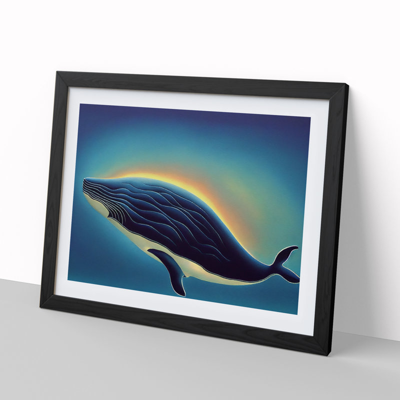 Whale Art Vol.2 - Framed Print, Black Framed, 46cm H x 64cm W x 2cm D