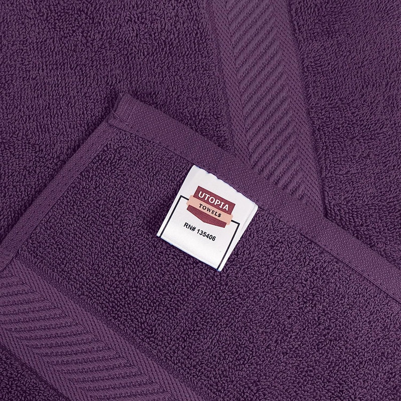 Dyshaun Cotton Blend Bath Towel, Plum