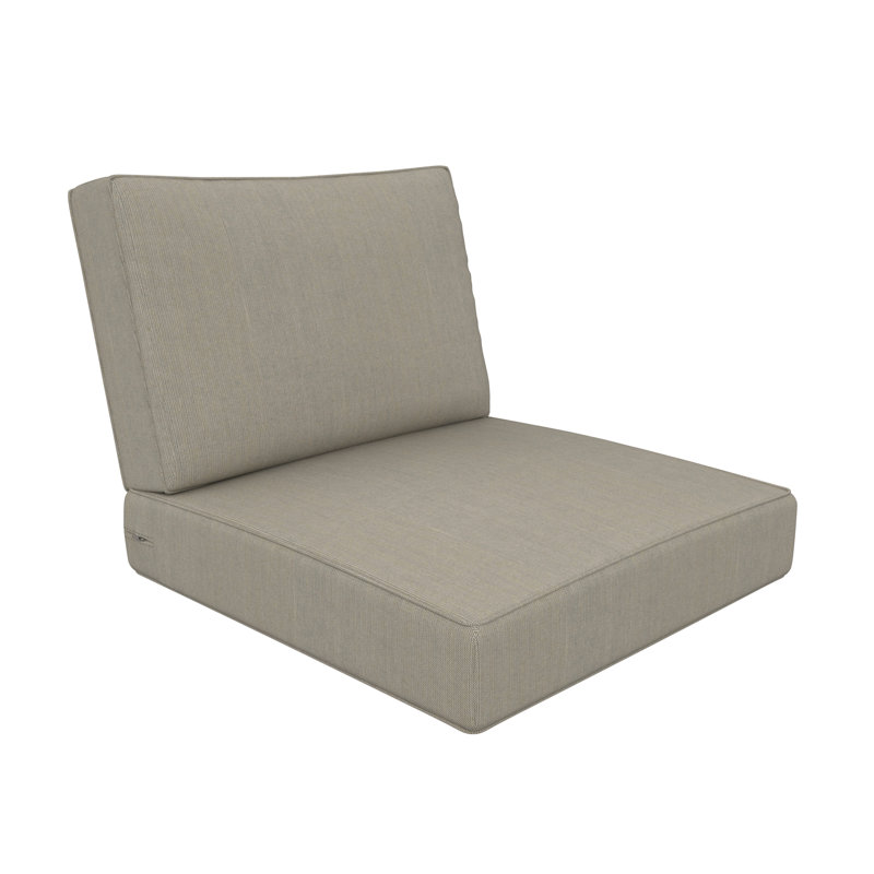 Outdoor Sunbrella Lounge Chair Cushion, Spectrum Dove Sunbrella® Plainweave