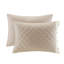 Couvre-lit réversible kaki, coton avec garniture de boutons et taie d'oreiller en coton, coussin matelassé à losanges-119104959