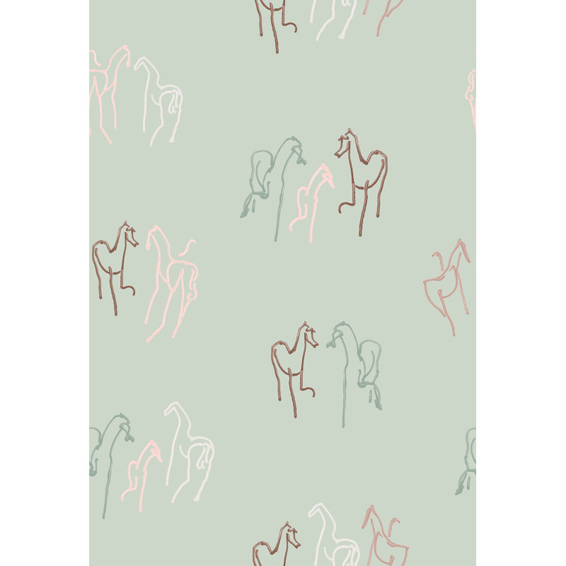 Playful Horses Pop, Light Green
