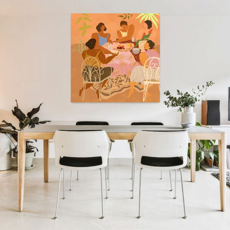 Art contemporain, plante fruitière colorée, H 36 po x l 36 po