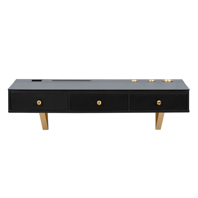 Modern Makeup Vanity, Wall-Mounted Vanity Table, Mounted Desk, Floating Table For Bedroom