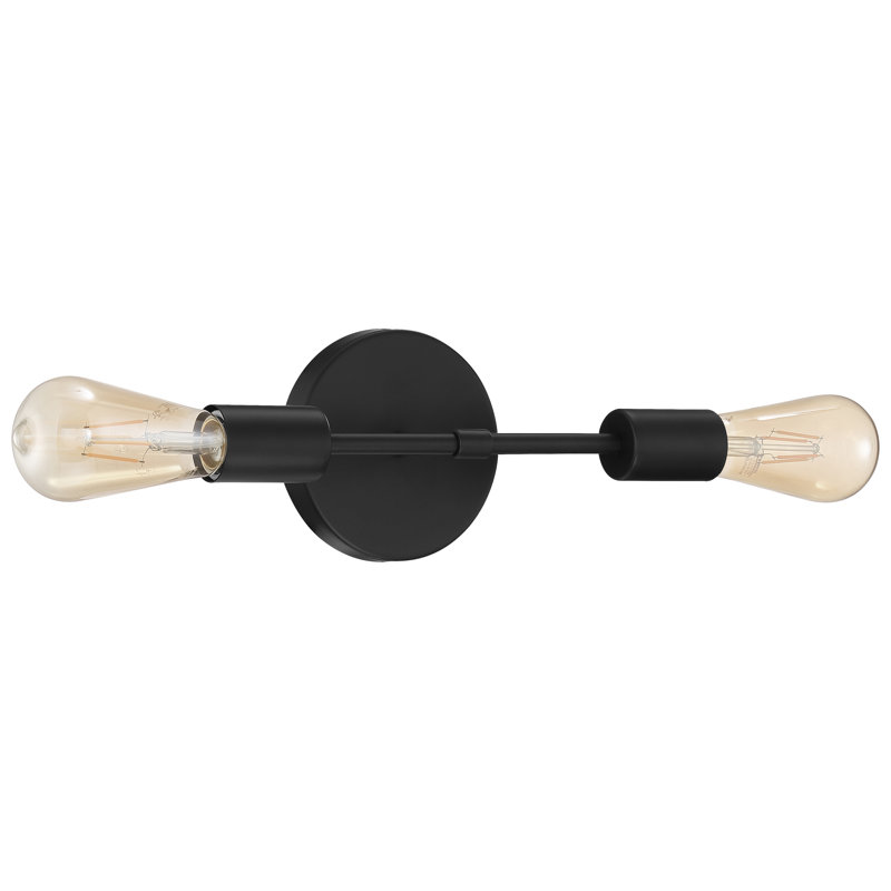 Herrald Steel Armed Sconce, Matte Black