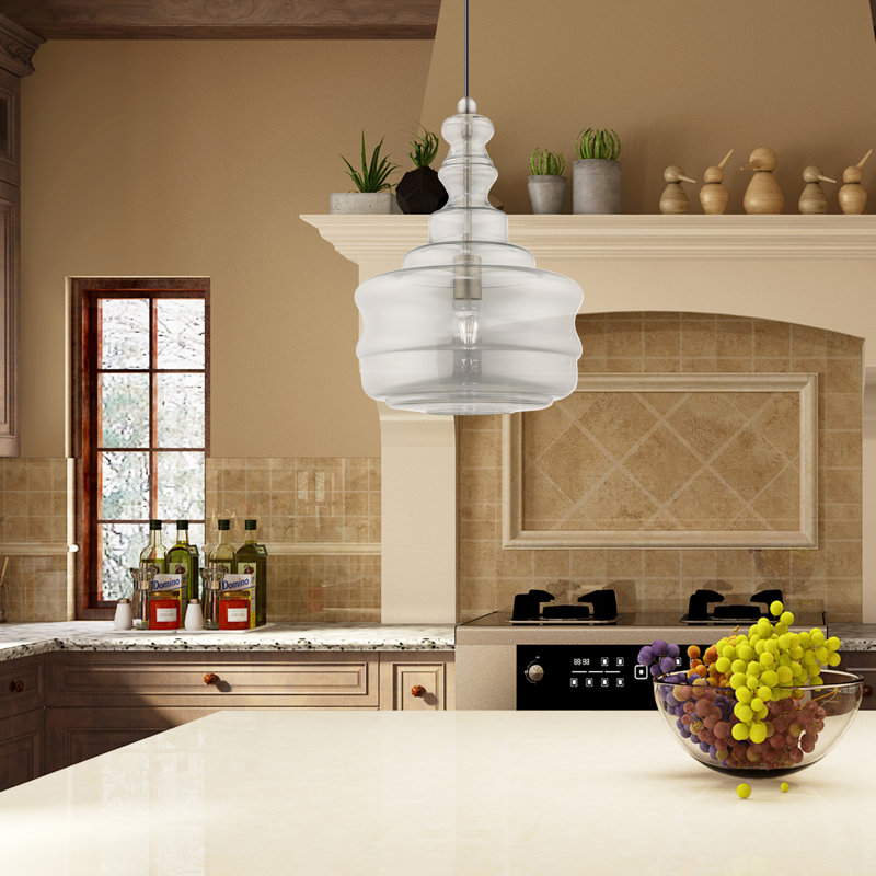 Avais 1 - Light Pendant, Brushed Nickel, Smoke