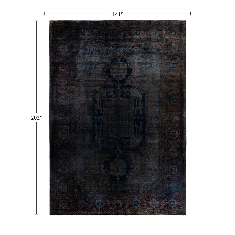 Overdyed One-of-a-Kind 11' 9" X 16' 10" Hand Knotted Area Rug