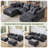 6-Piece Modular Compression Upholstered Boneless Sectional Sofa-1241001225-1235035267