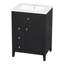 Fabrication de meuble-lavabo 24 po avec lavabo, panneau de fibres à densité moyenne et bois d'hévéa-118354592